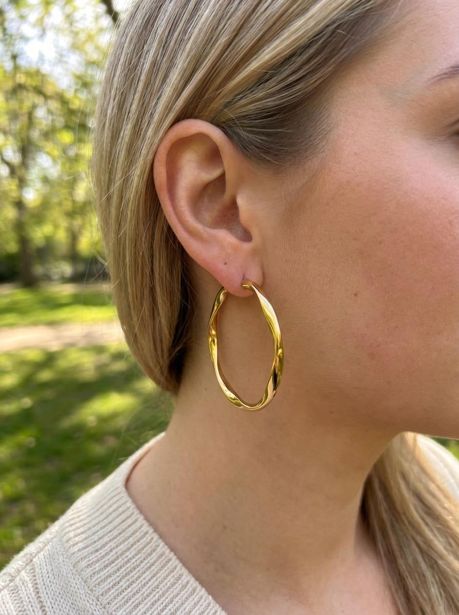 Boucle CRÉOLE NOYA dispo en ARGENT