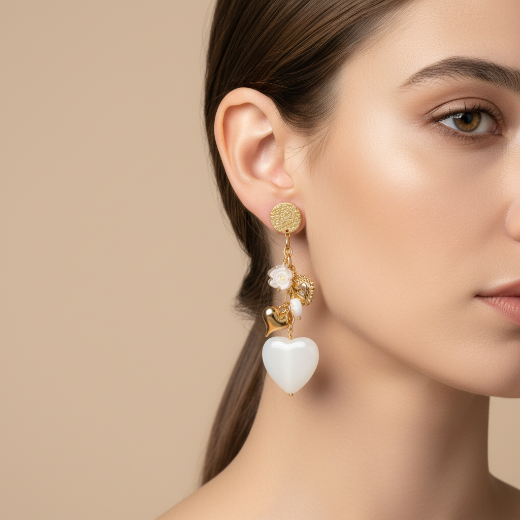 Boucle d’oreille CŒUR ELANA
