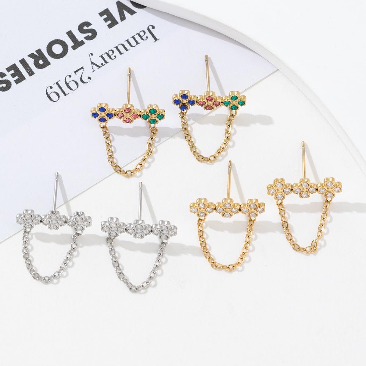 Boucle D’OREILLE PUCE STRASSY