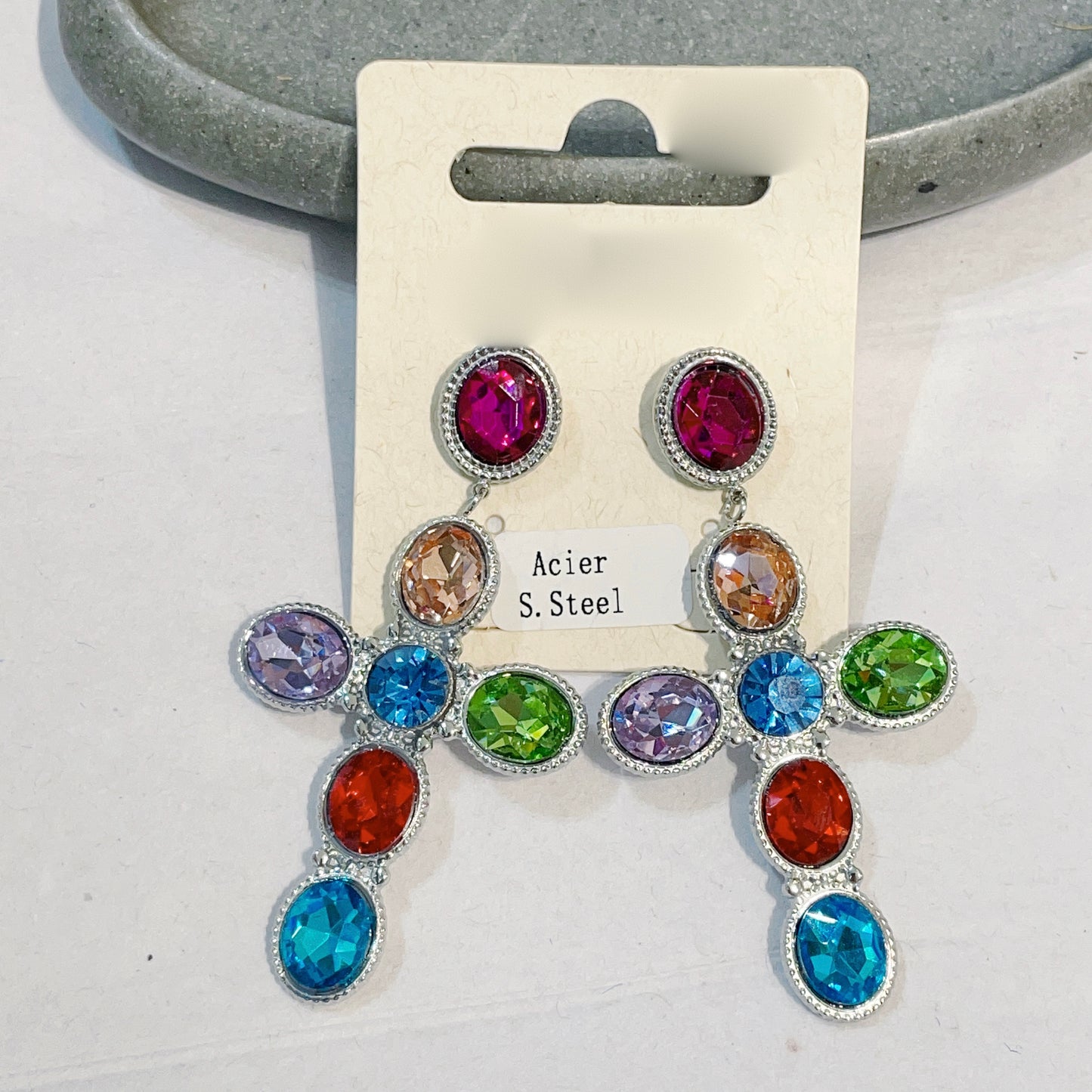 Boucle d’oreille BIG CROIX