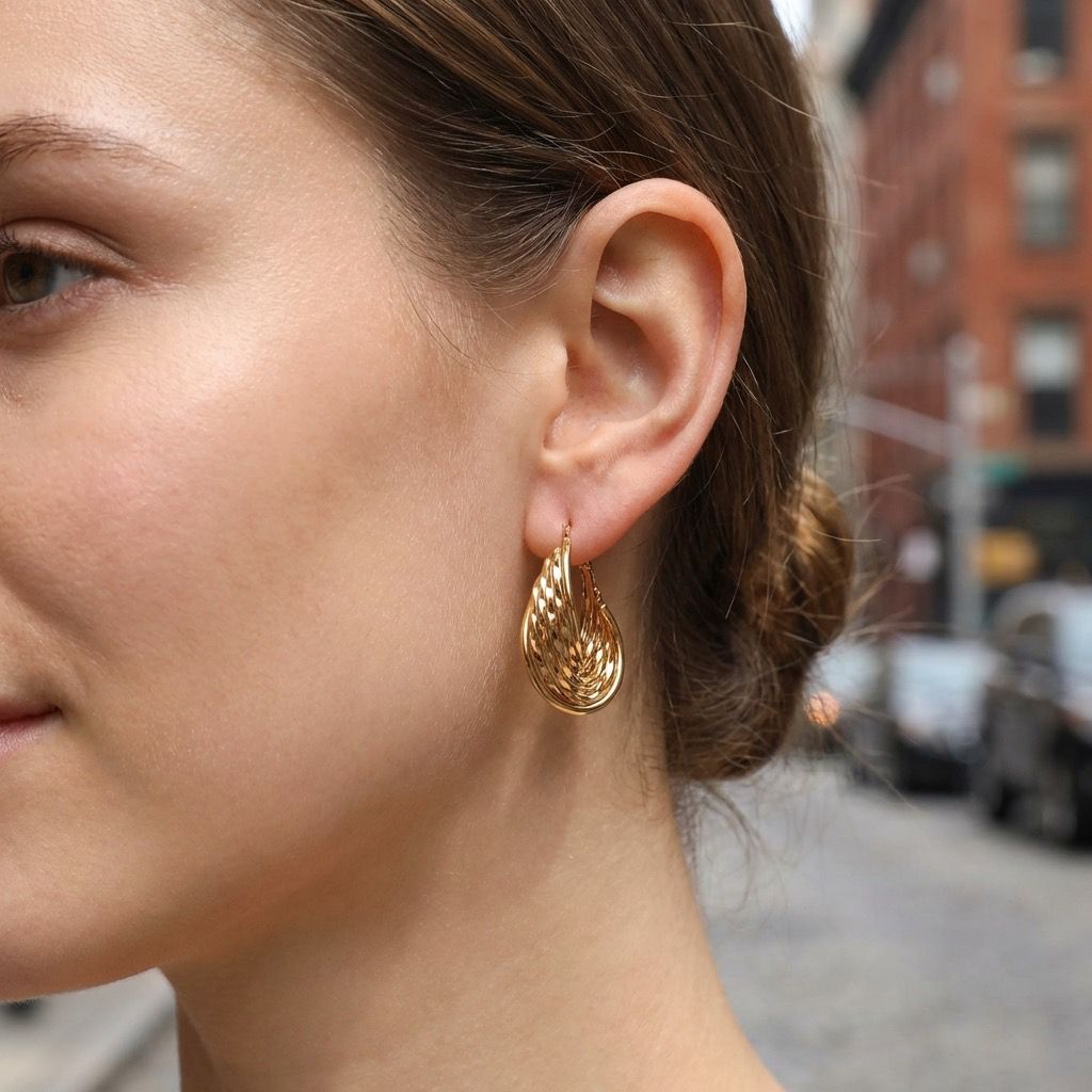 Boucle d’oreille CREOLE TORNY existe en argent