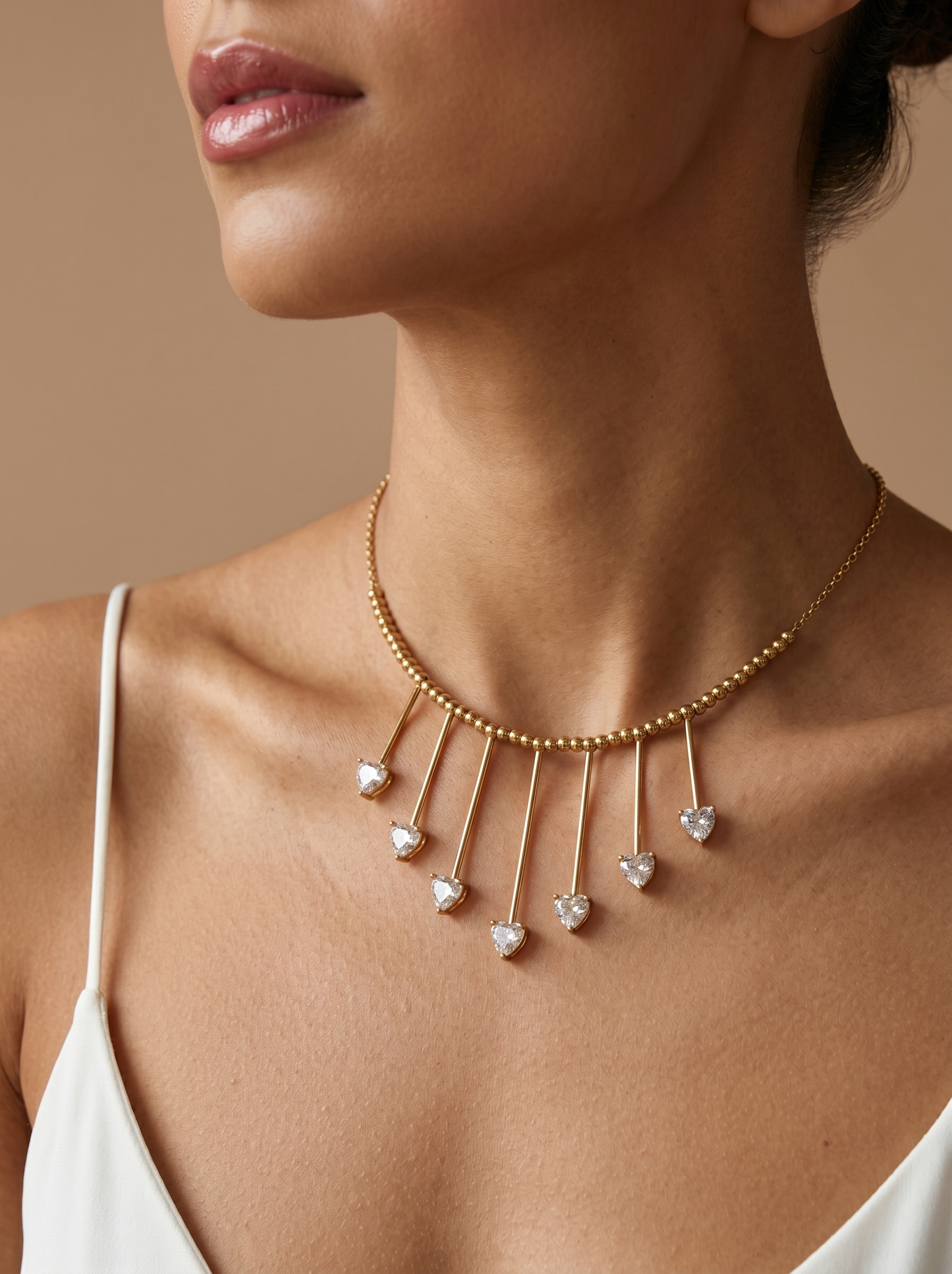 Collier cœur STRASS