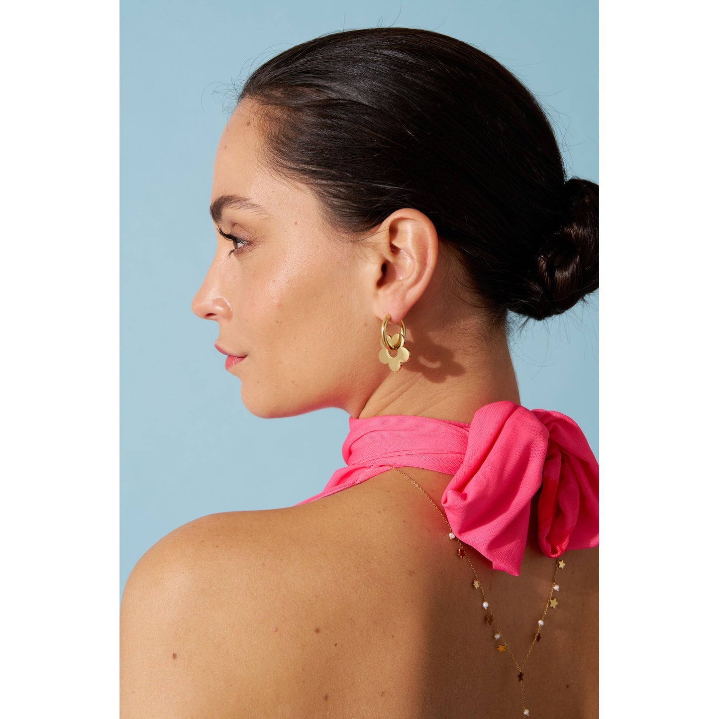 Boucle d’oreille Créole fleur