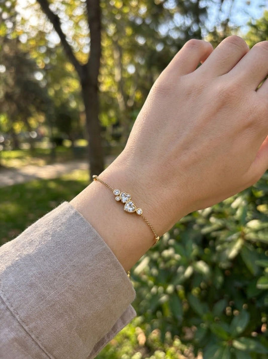 Bracelet cœur STRASS INA