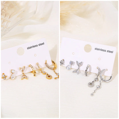 ENSEMBLE BOUCLE D’OREILLE STRASSY