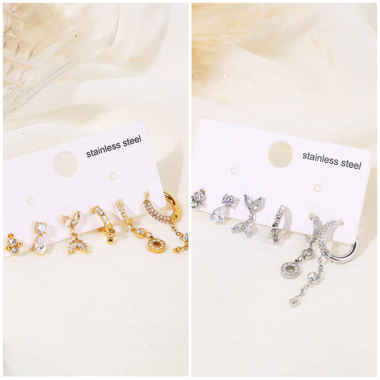 ENSEMBLE BOUCLE D’OREILLE STRASSY