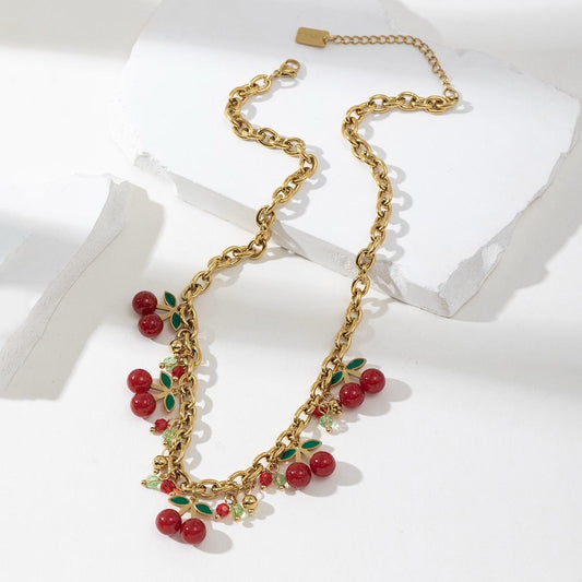 Collier BRELOQUE cerise