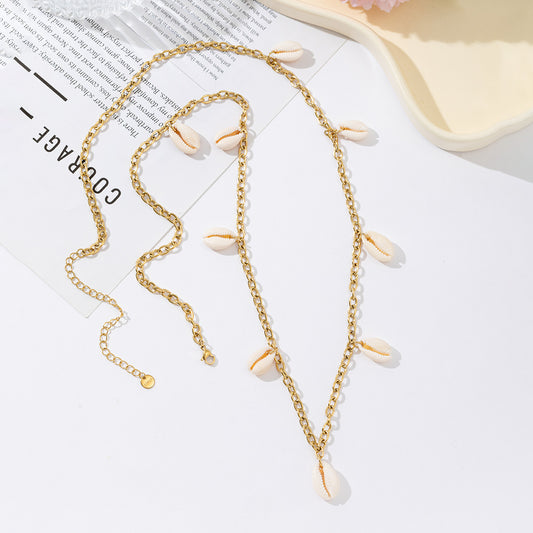 Chaîne de taille COQUILLAGES acier inoxydable