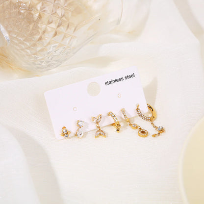 ENSEMBLE BOUCLE D’OREILLE STRASSY