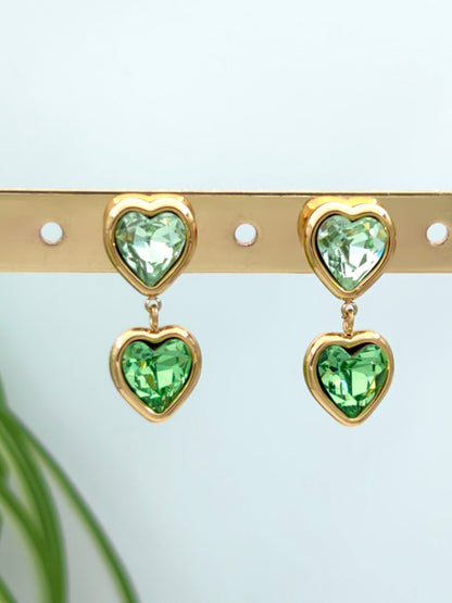 Boucle d’oreille Crystal Cœur