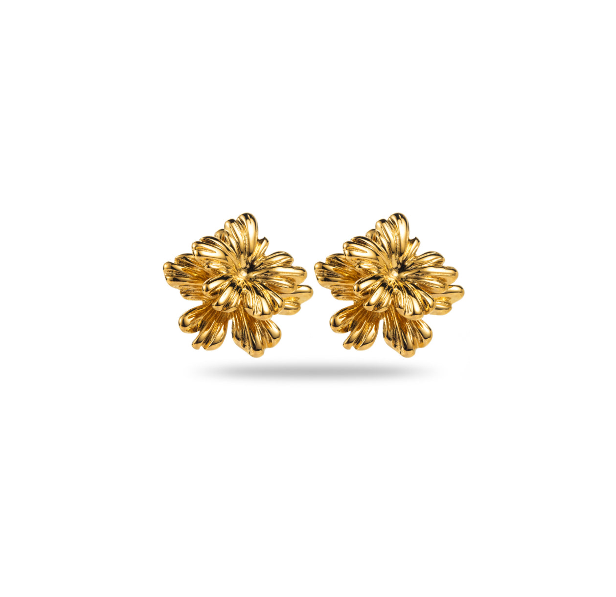 Boucle d’oreille PUCE DOUBLE FLEUR