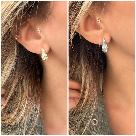 Boucle d’oreille GOUTTE STRASS