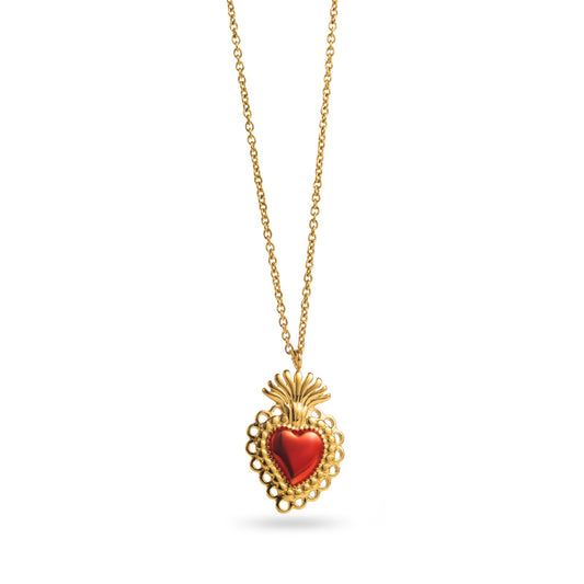 Collier cœur Rouge