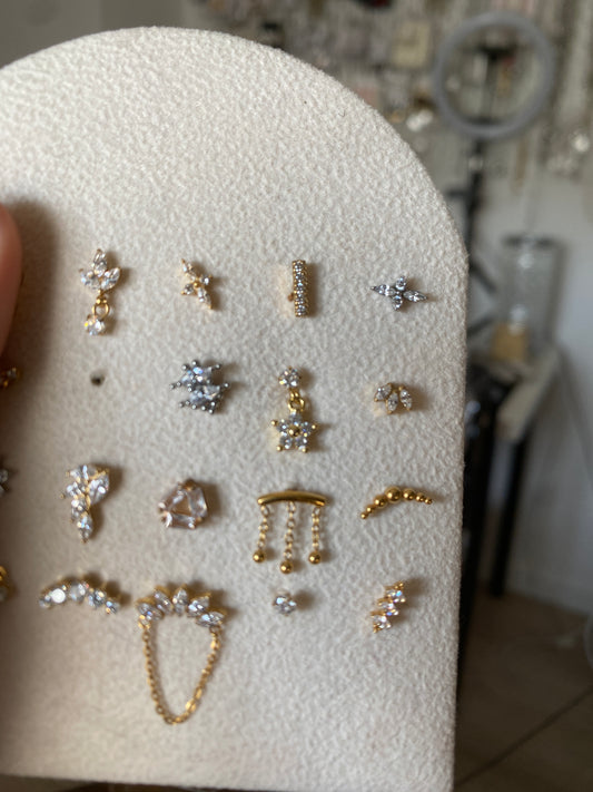 Piercing triple pampille