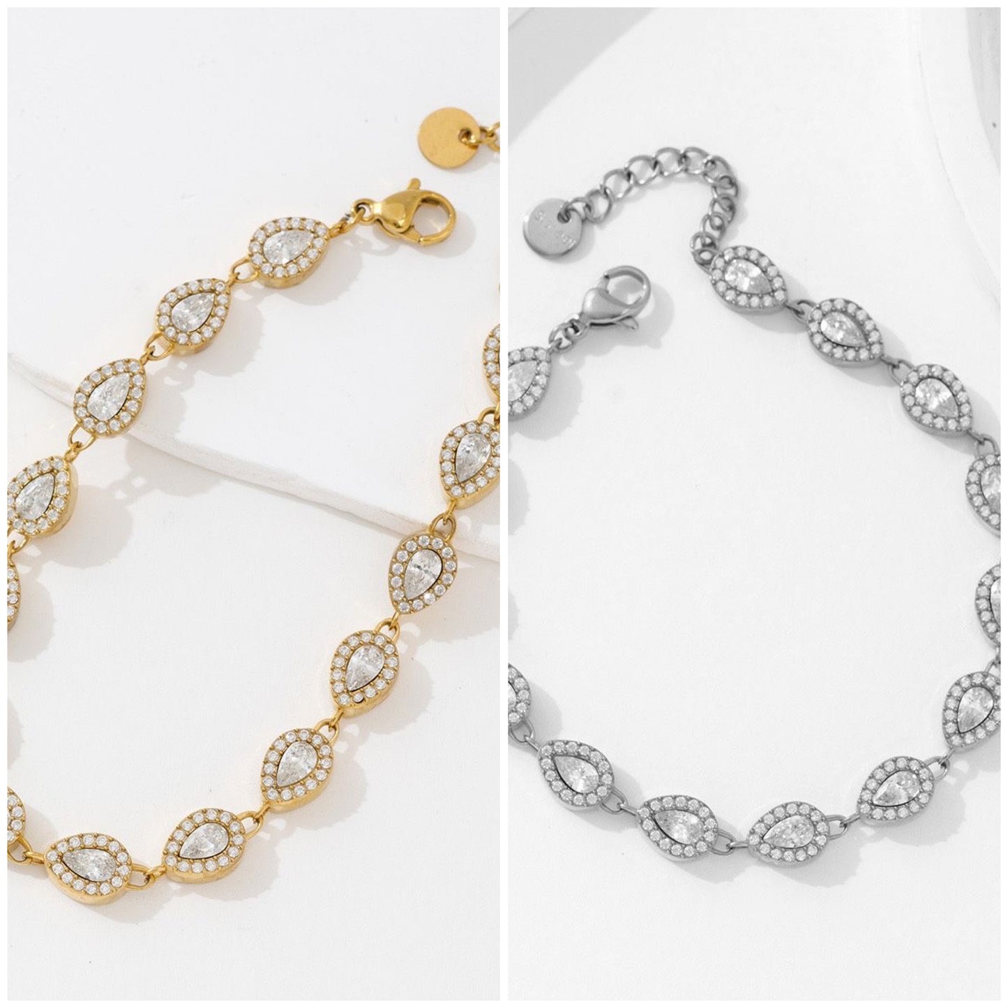 Bracelet goutte STRASS