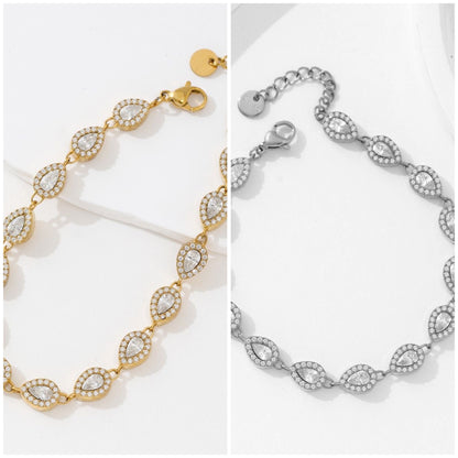 Bracelet goutte STRASS
