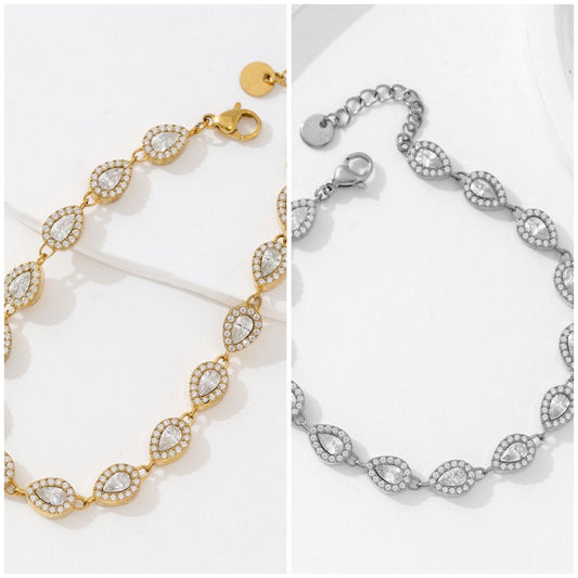 Bracelet goutte STRASS