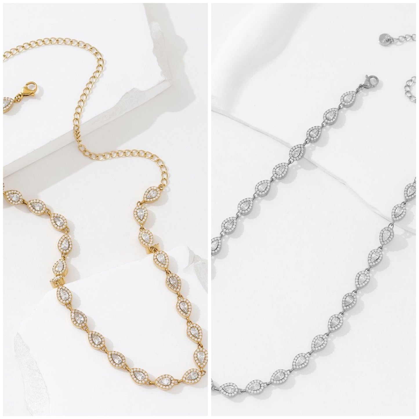 Collier goutte STRASS
