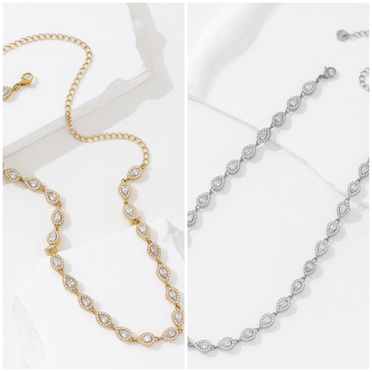 Collier goutte STRASS