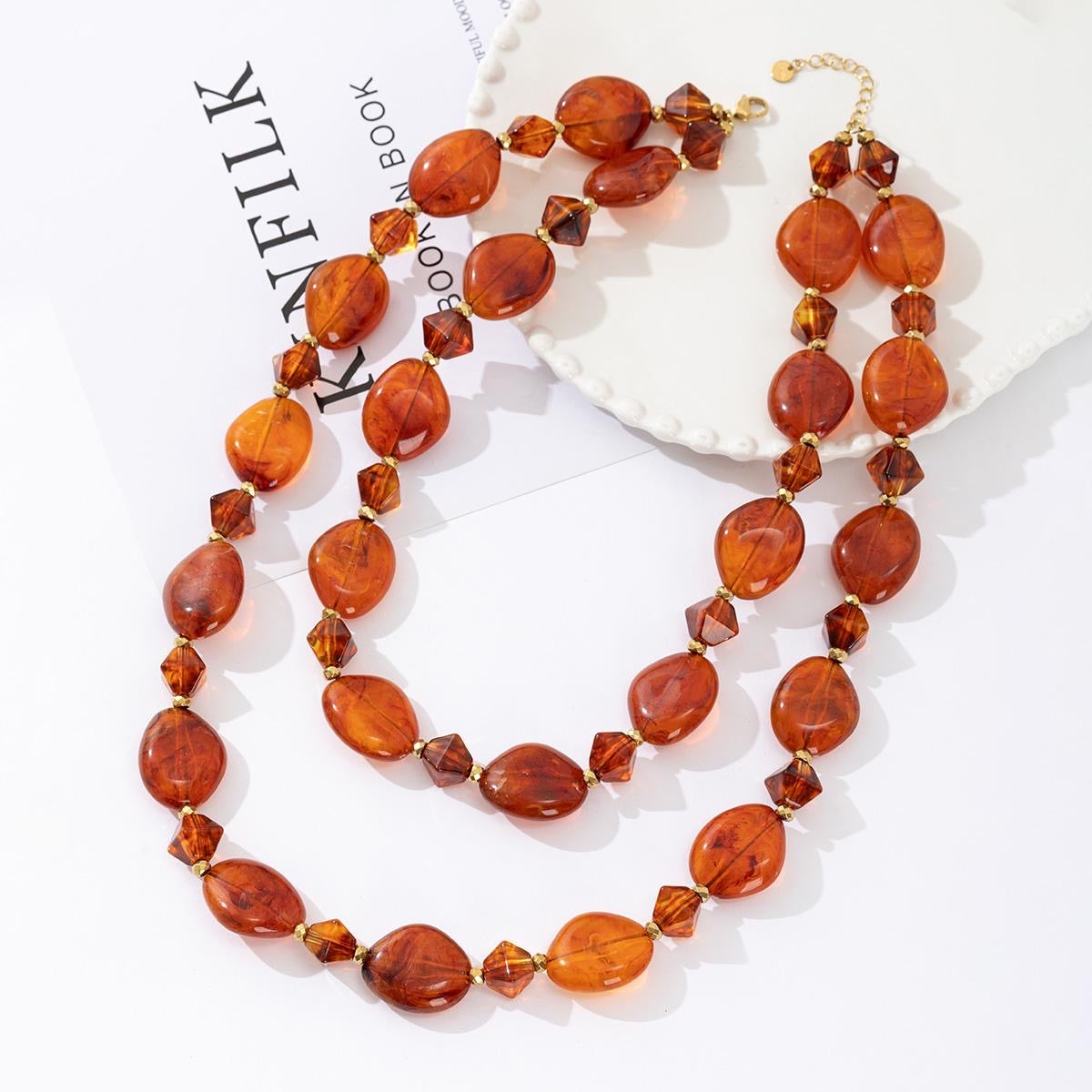 Collier double résine LANY