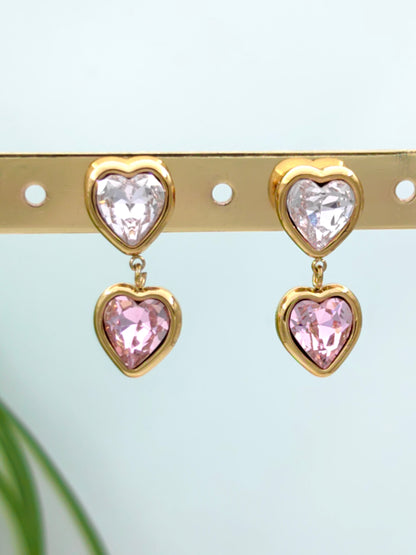 Boucle d’oreille Crystal Cœur