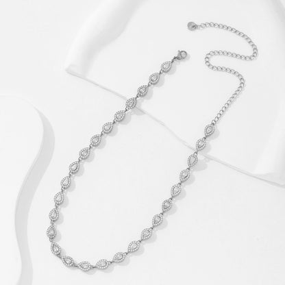 Collier goutte STRASS