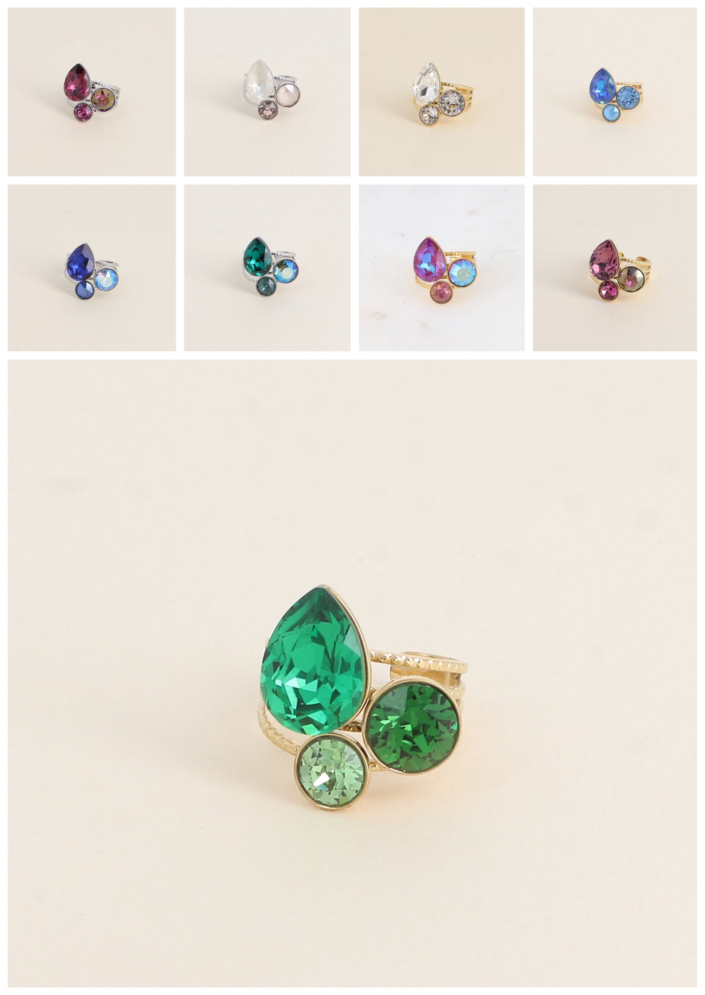 BAGUE CRYSTAL GOUTTE