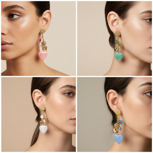 Boucle d’oreille CŒUR ELANA