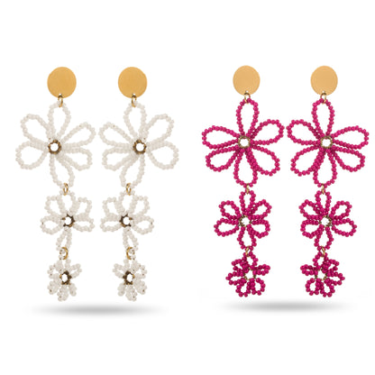 Boucle d’oreille ROSE FLEUR