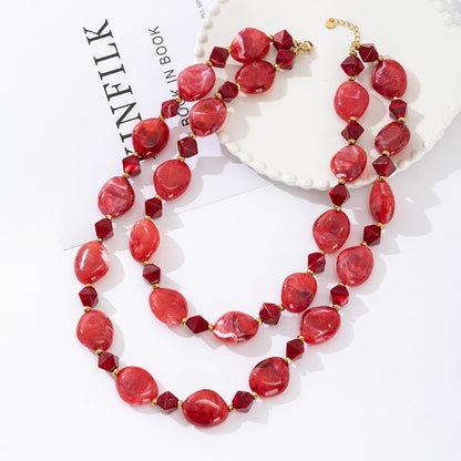 Collier double résine LANY