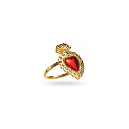 Bague CŒUR ROUGE