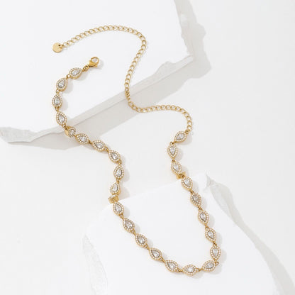 Collier goutte STRASS
