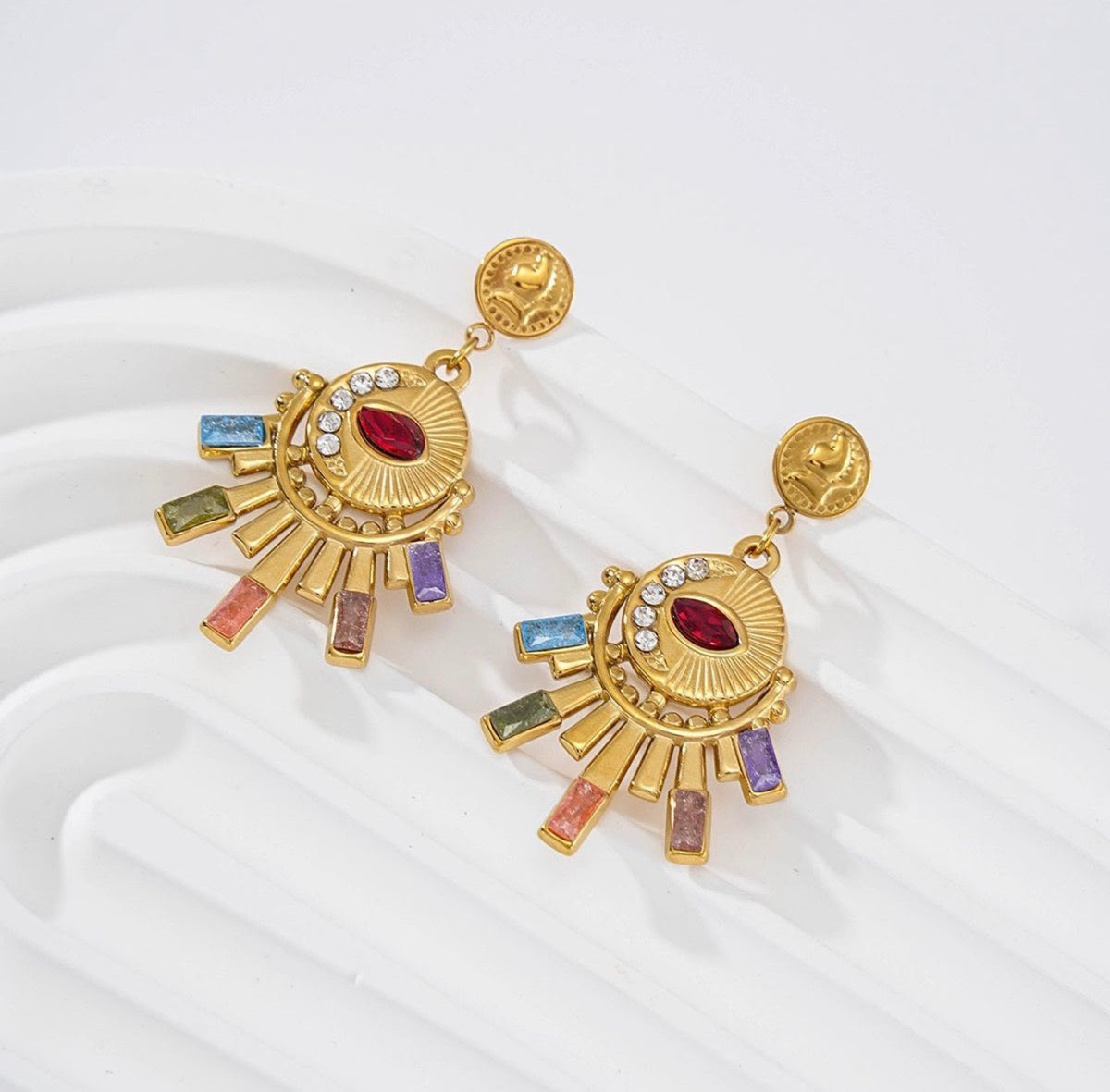 Boucle d’oreille ŒIL STRASS