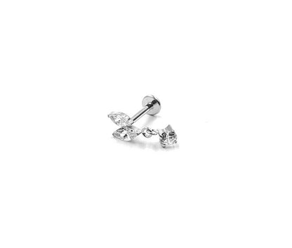 Piercing Titane Demi FEUILLE
