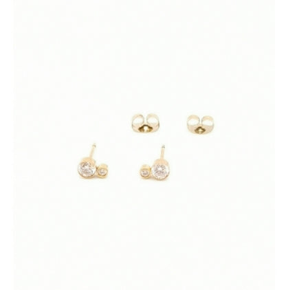 Boucle d’oreille OR ET ARGENT DUOLINE