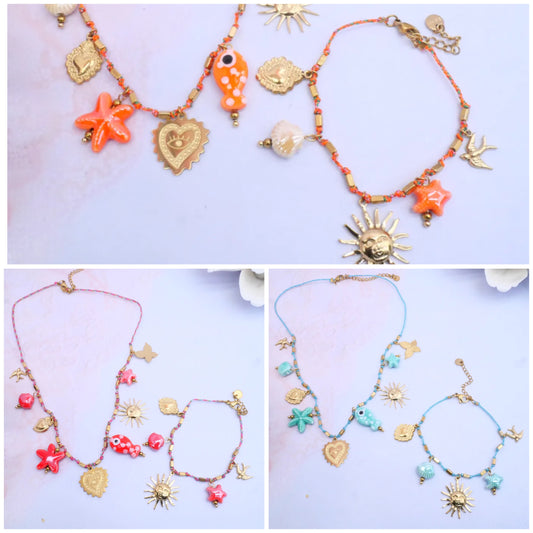 Ensemble collier bracelet AGATHE