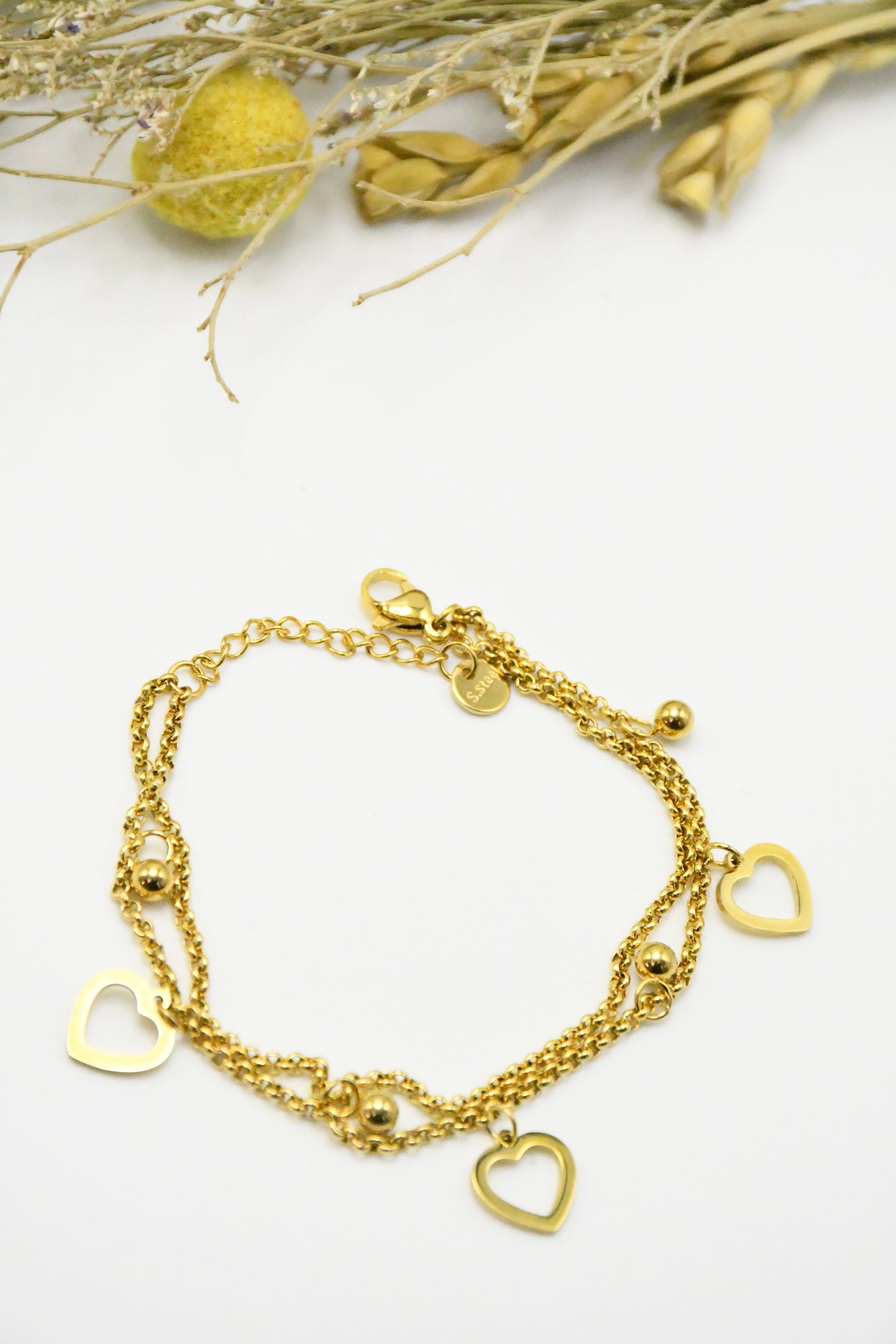 Bracelet double CŒUR INA