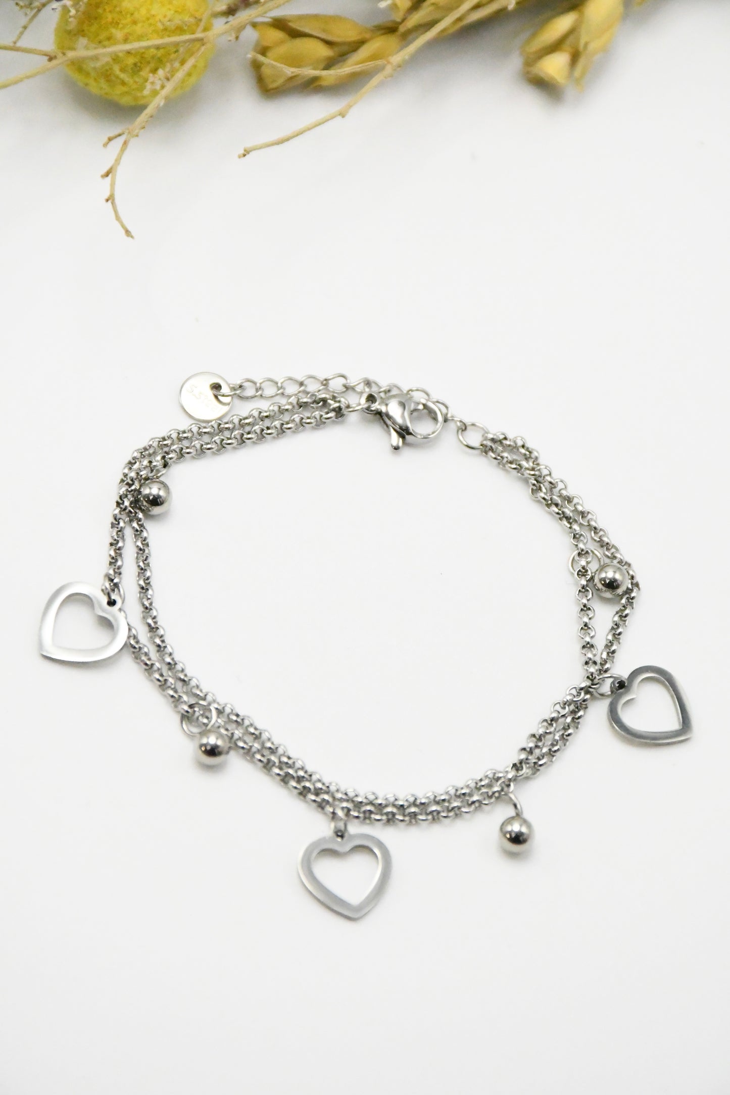 Bracelet double CŒUR INA