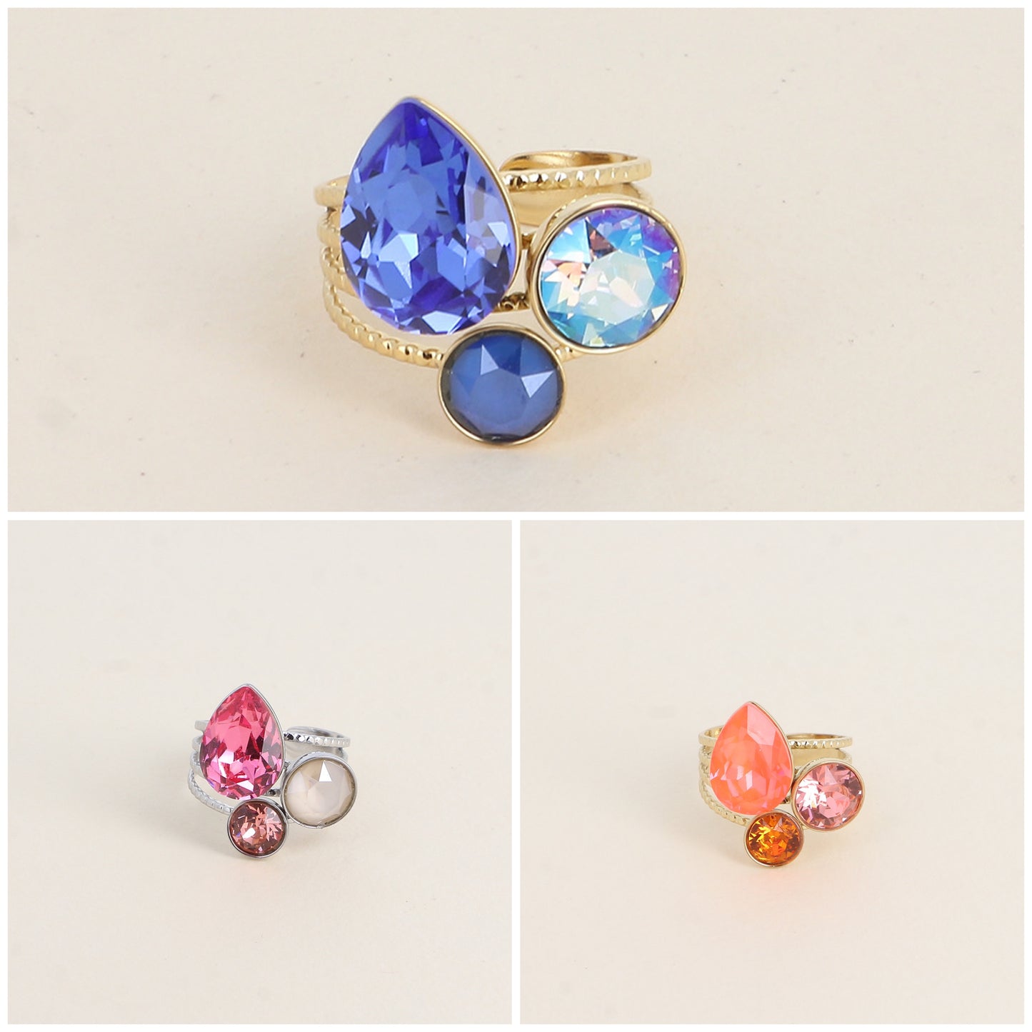 BAGUE CRYSTAL GOUTTE