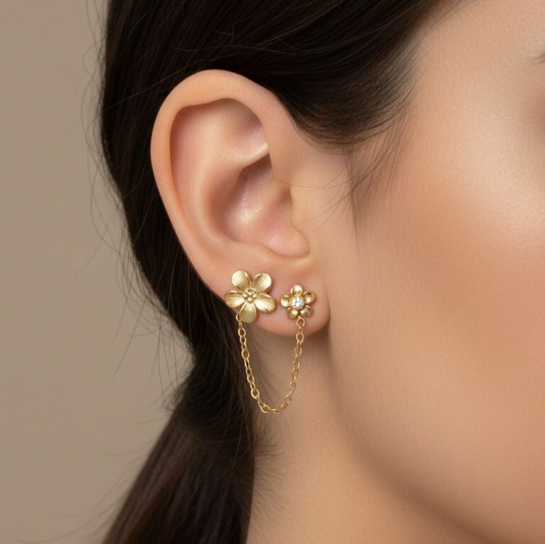 Mono boucle DOUBLE FLEURS