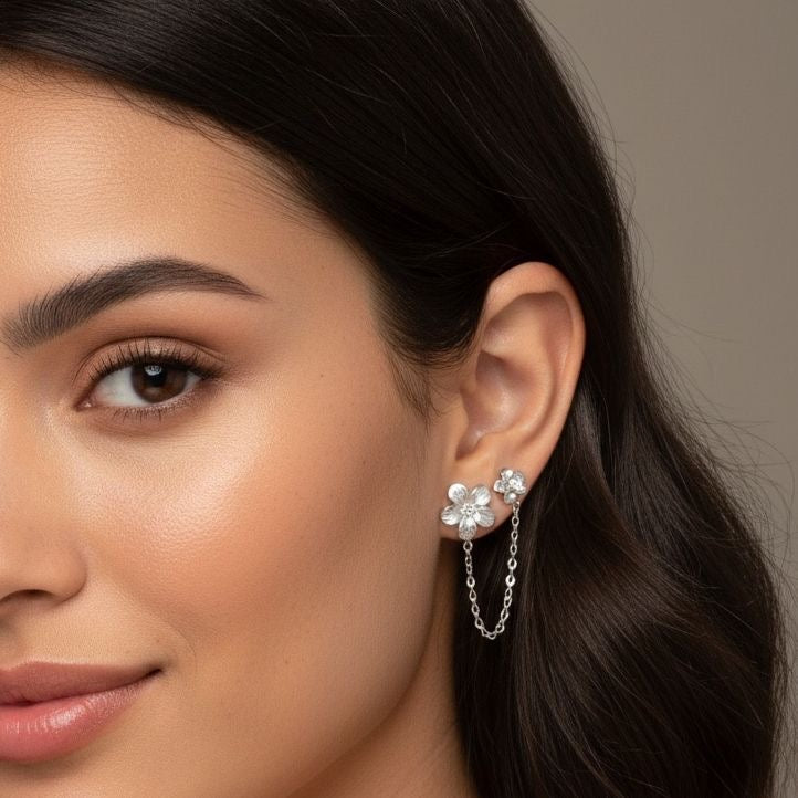 Mono boucle DOUBLE FLEURS