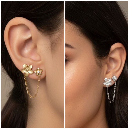 Mono boucle DOUBLE FLEURS