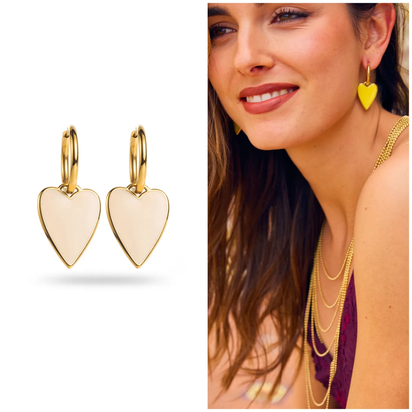 Boucle d’oreille cœur LERA