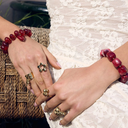 Bracelet résine cœur