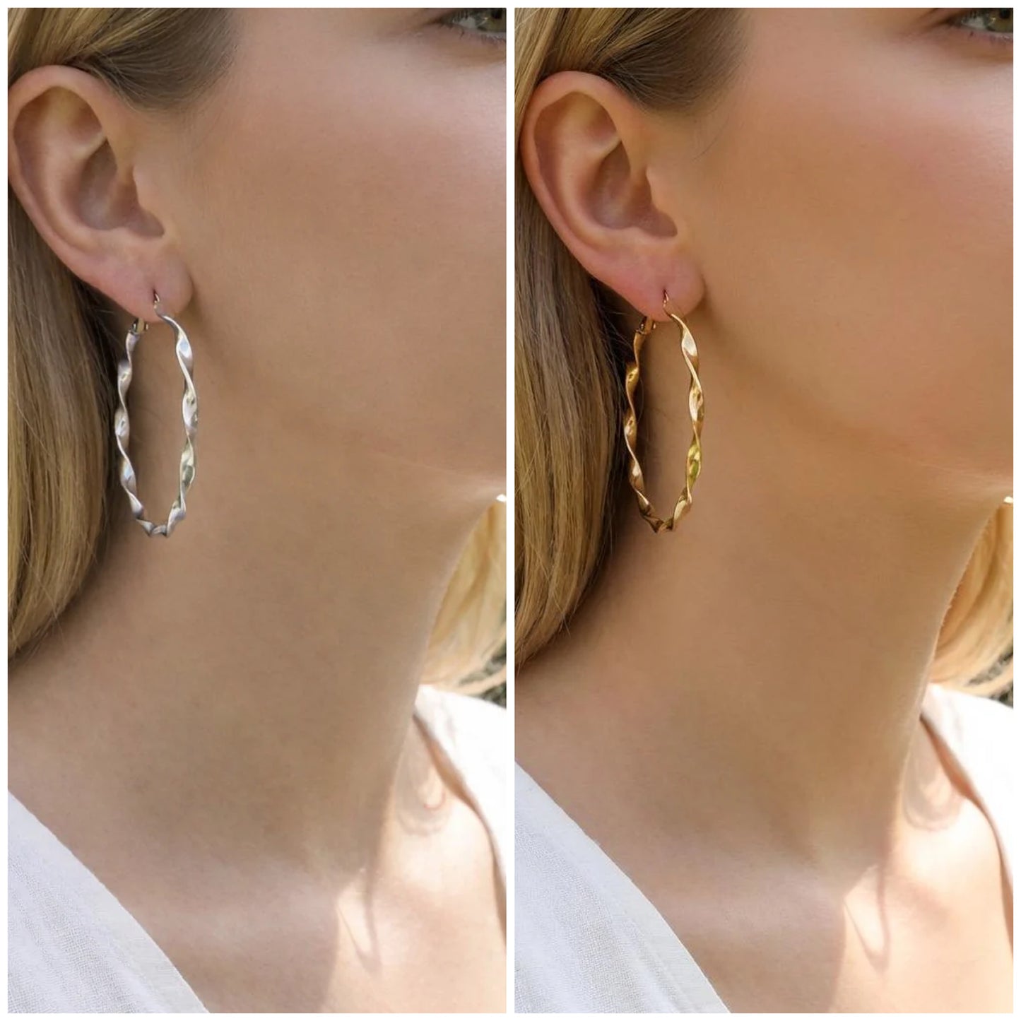 Boucle d’oreille CRÉOLE VAGUE GRANDE