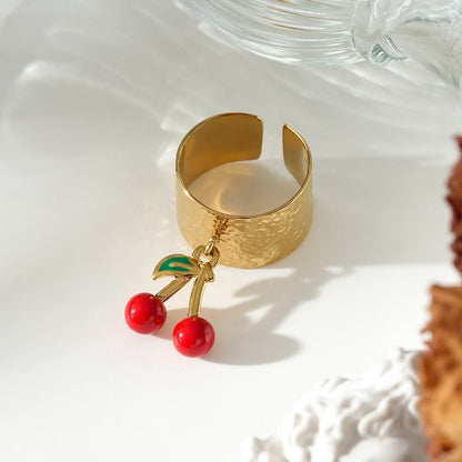 Bague breloque CERISE