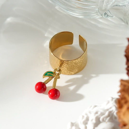 Bague breloque CERISE