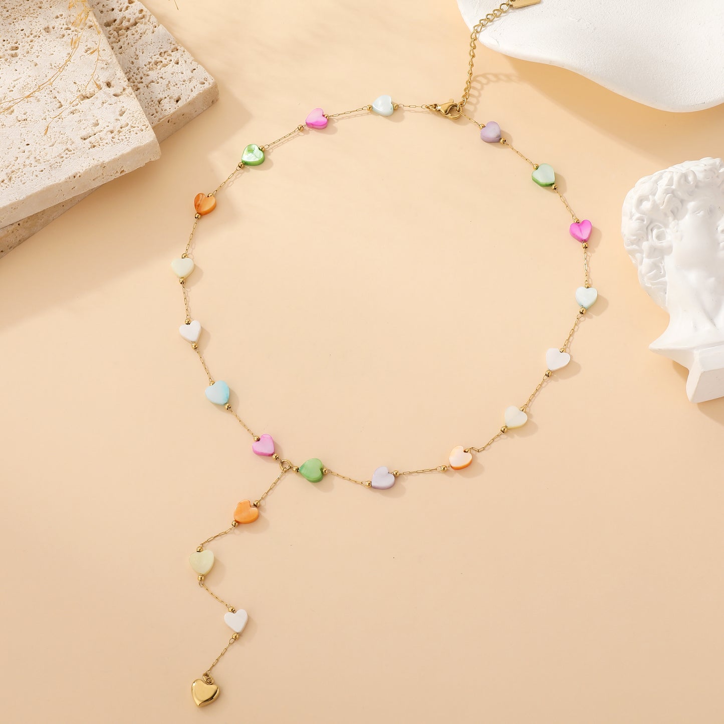 Collier Y cœur MULTI