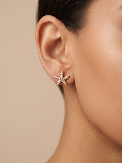 Boucle d’oreille MER STRASS