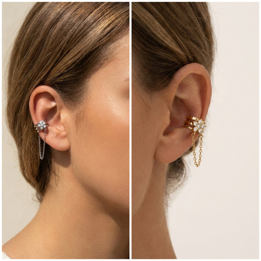 Ear cuff fleur LISA